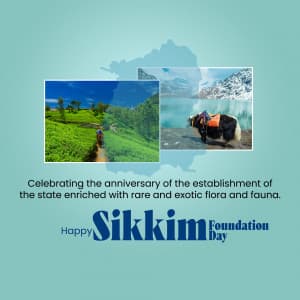 Sikkim Foundation Day creative image