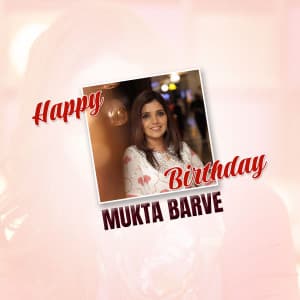 Mukta Barve Birthday graphic