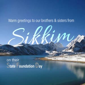 Sikkim Foundation Day Facebook Poster