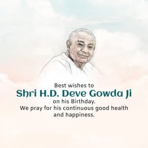 H. D. Deve Gowda Birthday creative image