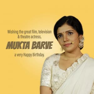 Mukta Barve Birthday Instagram Post