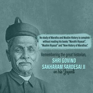 Govind Sakharam Sardesai Jayanti poster Maker