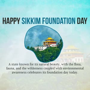 Sikkim Foundation Day poster Maker