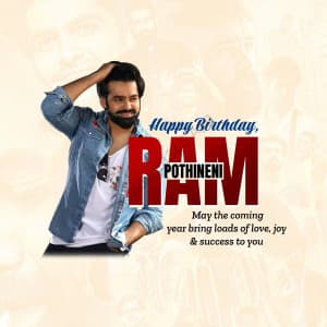 Ram Pothineni Birthday Facebook Poster