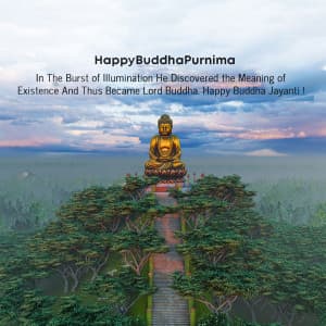 Buddha Purnima whatsapp status poster