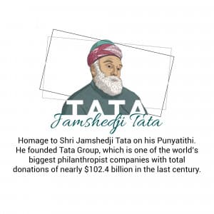 Jamsetji Tata Punyatithi creative image