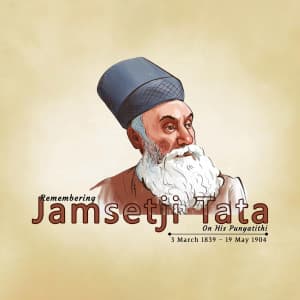 Jamsetji Tata Punyatithi poster Maker