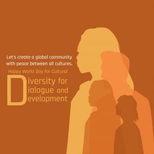 World Day for Cultural Diversity for Dialogue and Development marketing poster