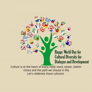 World Day for Cultural Diversity for Dialogue and Development graphic