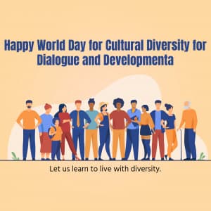 World Day for Cultural Diversity for Dialogue and Development marketing flyer