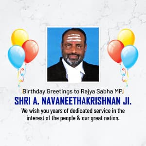 A. Navaneethakrishnan Birthday marketing flyer