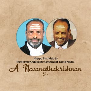 A. Navaneethakrishnan Birthday creative image