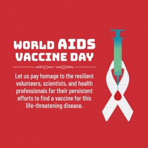 World AIDS Vaccine Day marketing poster