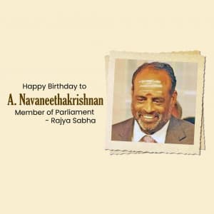 A. Navaneethakrishnan Birthday whatsapp status poster