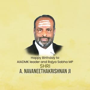 A. Navaneethakrishnan Birthday Facebook Poster