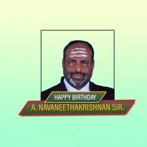 A. Navaneethakrishnan Birthday event advertisement