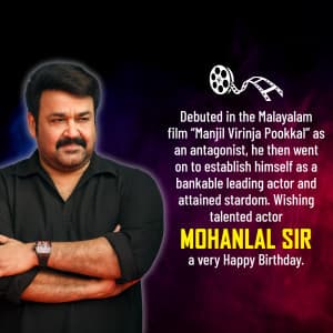 Mohanlal Birthday advertisement banner