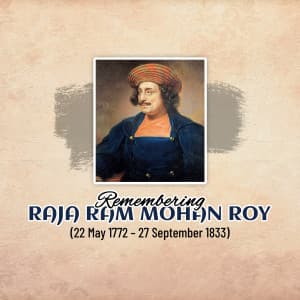 Raja Ram mohan Rai Jayanti graphic