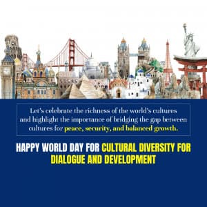 World Day for Cultural Diversity for Dialogue and Development Facebook Poster