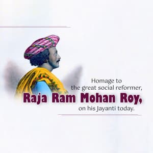 Raja Ram mohan Rai Jayanti creative image