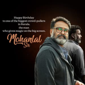 Mohanlal Birthday graphic