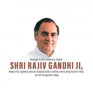 Rajiv Gandhi Punyatithi poster Maker