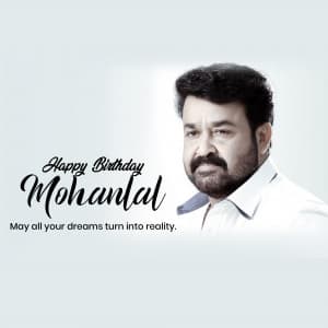 Mohanlal Birthday whatsapp status poster