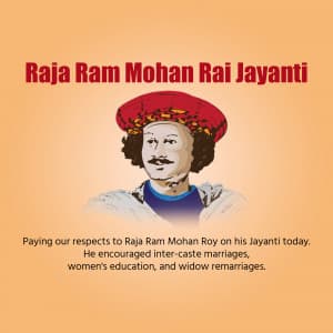 Raja Ram mohan Rai Jayanti poster Maker