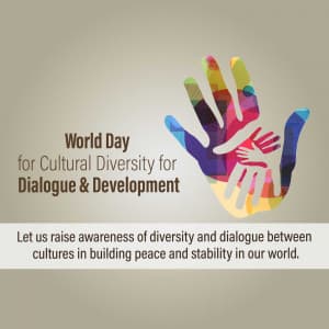 World Day for Cultural Diversity for Dialogue and Development event advertisement