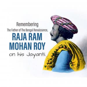 Raja Ram mohan Rai Jayanti event advertisement