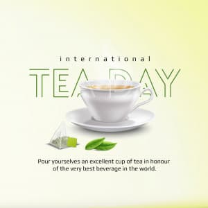 International Tea Day marketing flyer