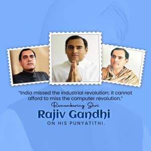 Rajiv Gandhi Punyatithi event advertisement