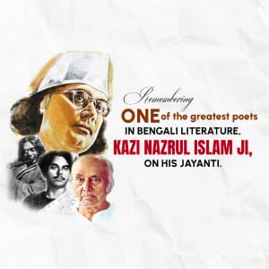 Kazi Nazrul Islam Jayanti graphic