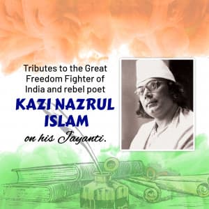 Kazi Nazrul Islam Jayanti marketing flyer