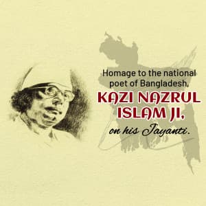 Kazi Nazrul Islam Jayanti creative image