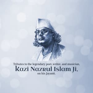 Kazi Nazrul Islam Jayanti whatsapp status poster