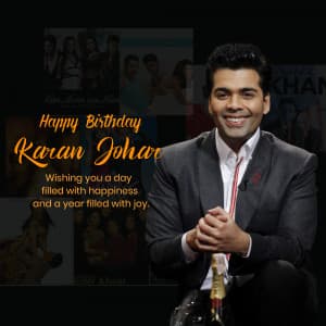 Karan Johar Birthday Facebook Poster