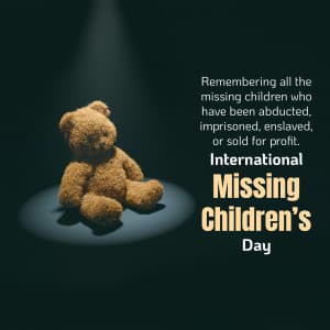 International Missing Children's Day poster Maker