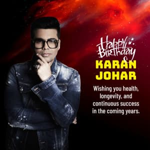 Karan Johar Birthday poster Maker