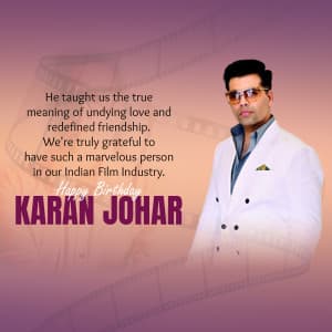 Karan Johar Birthday event advertisement