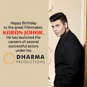Karan Johar Birthday graphic