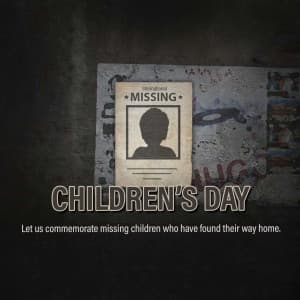 International Missing Children's Day flyer