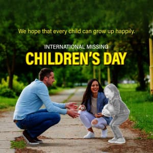 International Missing Children's Day banner