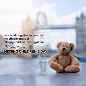 International Missing Children's Day poster