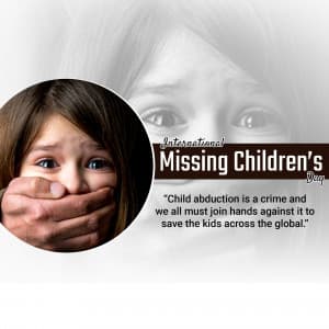 International Missing Children's Day event poster