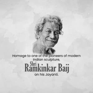 Ramkinkar Baij Jayanti marketing poster