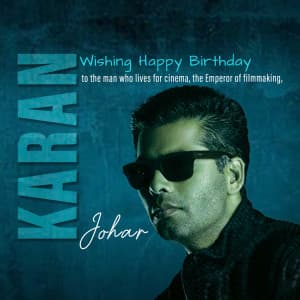 Karan Johar Birthday banner