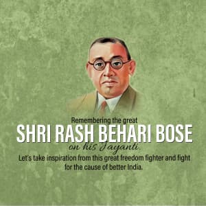 Rash Behari Bose Jayanti event advertisement