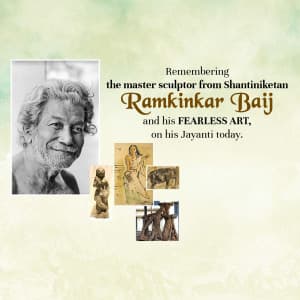 Ramkinkar Baij Jayanti marketing flyer