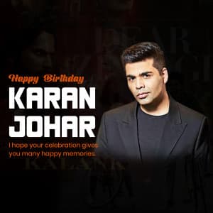 Karan Johar Birthday event poster